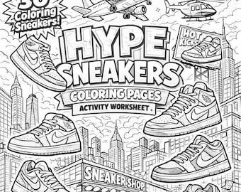 Dibujos para colorear de zapatillas Hype