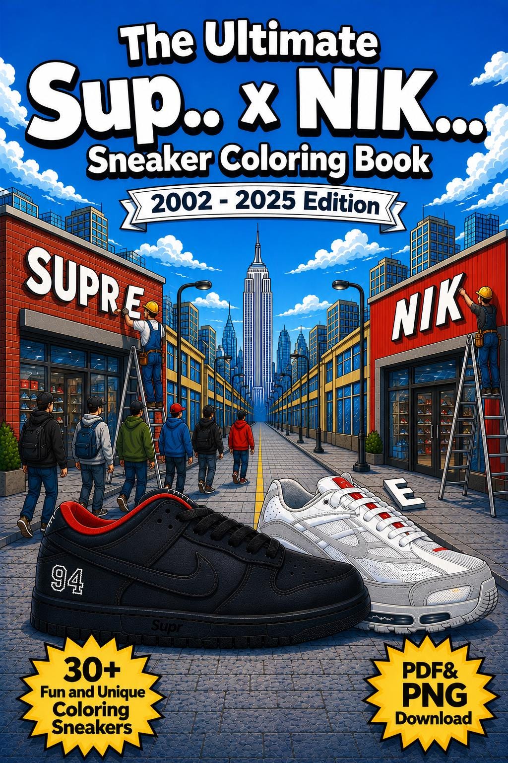 The Ultimate Streetwear Collab Coloring Book - Etsy