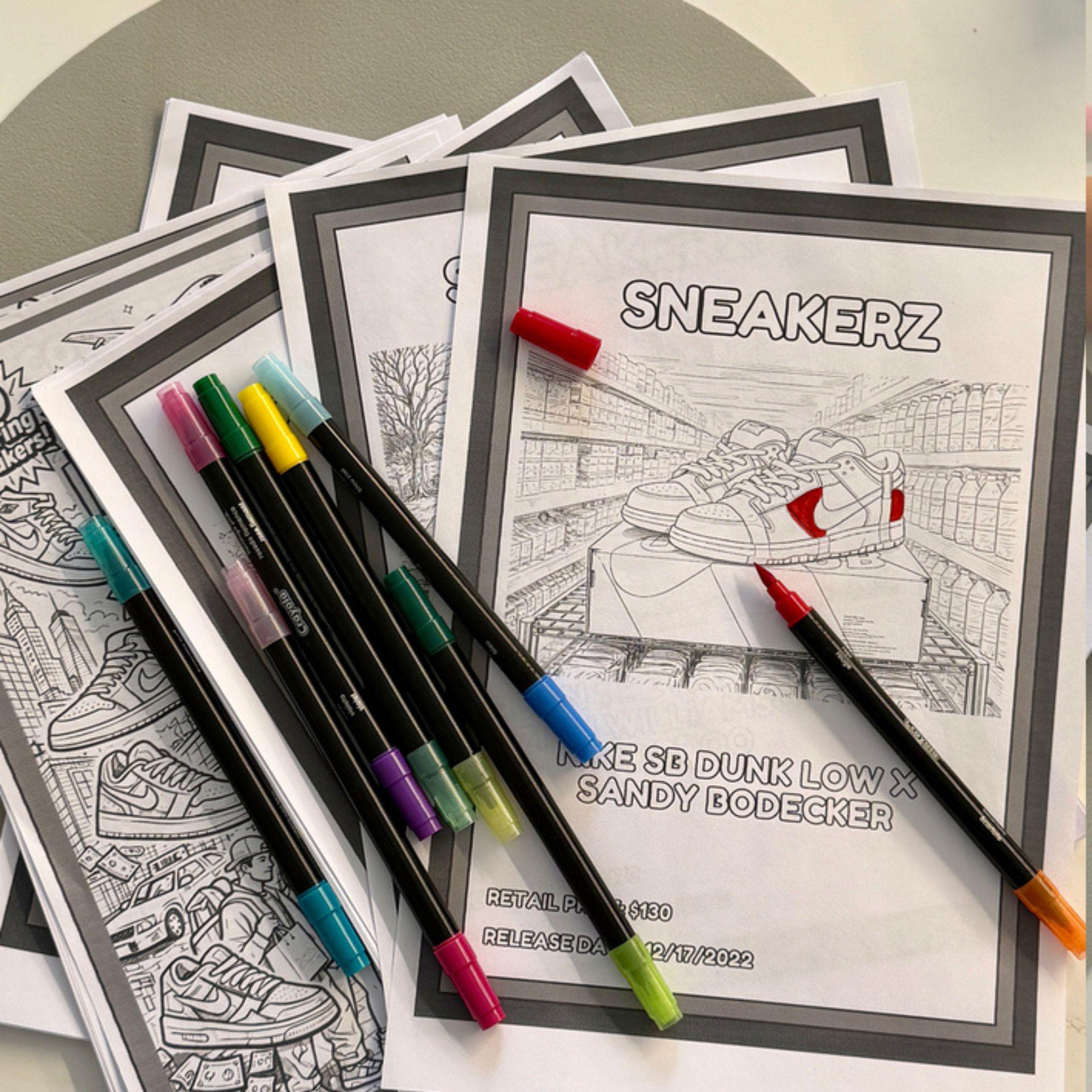 Hype Sneakers Coloring Pages - Etsy