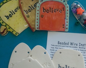 10 Hand Made Fairy Doors for Painting, Fish Extenders