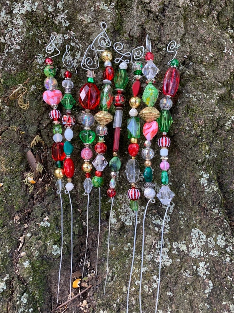 Christmas Dazzlers Fairy Garden Totems Suncatcher Jewel Etsy