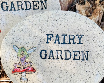 Fairy Garden Stone. Custom Gifts for Gardeners, Farmers, Nature and Pollinator Lovers   Handmade