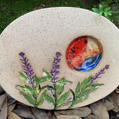 Lavender Butterfly Puddler Stone, Gifts for Gardeners