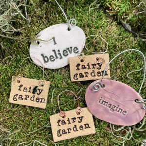 Fairy Garden Signs, Outdoor Garden Sign, Miniature