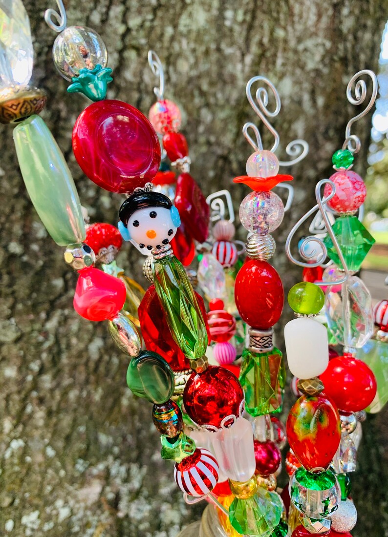 Christmas Dazzlers Fairy Garden Totems Suncatcher Jewel Etsy