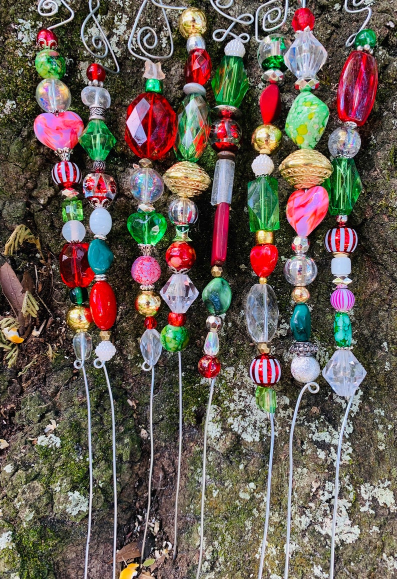 Christmas Dazzlers Fairy Garden Totems Suncatcher Jewel Etsy
