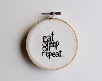 Hand embroidered embroidery hoop wall hanging with words of wisdom for people who love essential oils! An Astrid Endeavor Home decor