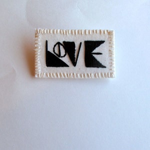 Geometric love brooch for Valentine&#39;s Day or anytime