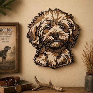 Personalized Cockapoo Dog Wooden Dog Decor, Custom Pet Display Sign