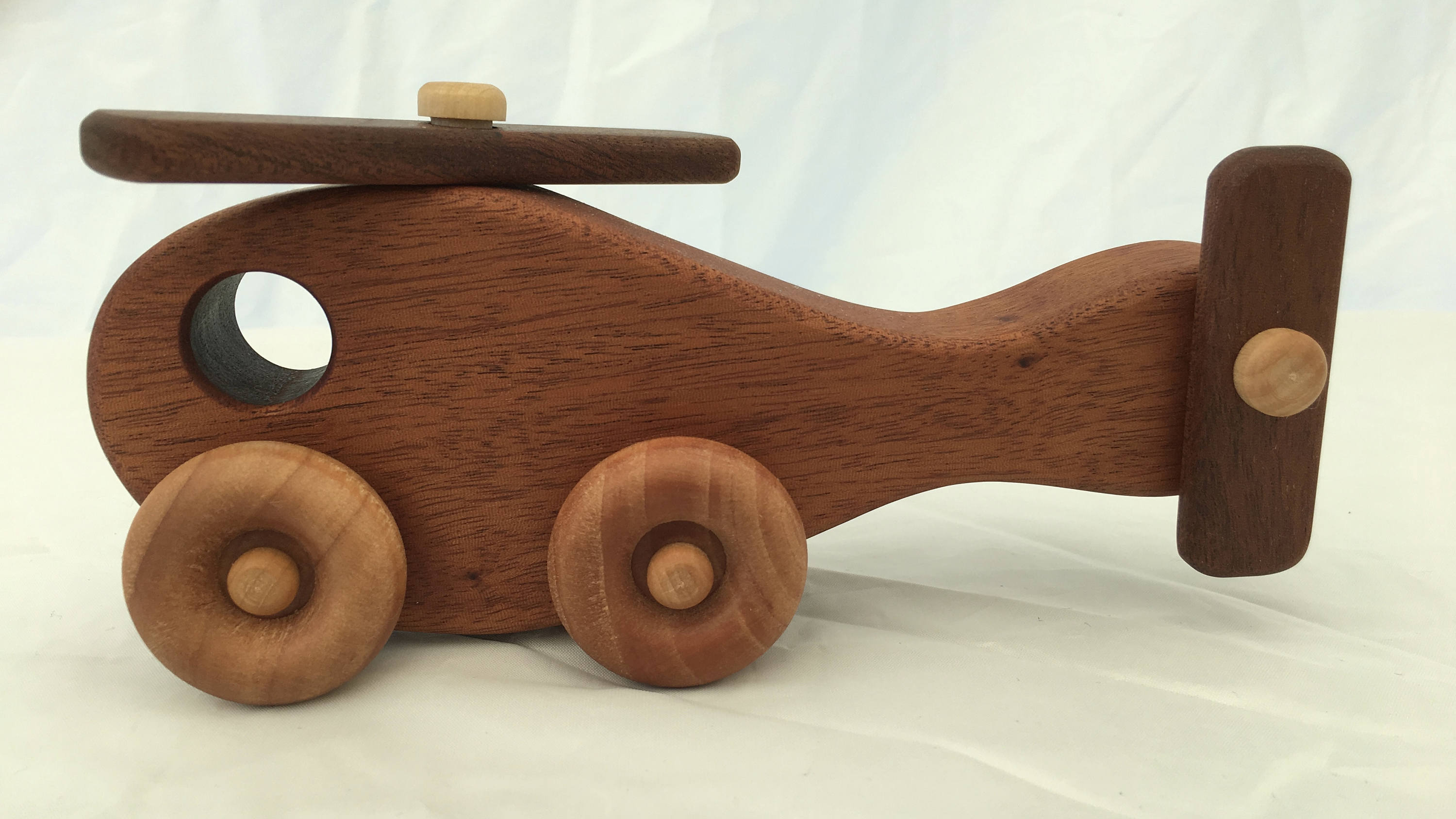 Handmade Wooden Toy Helicopter Type A
