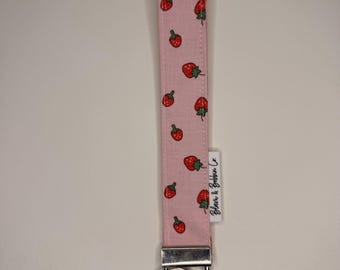 Strawberry Wristlet Keychain