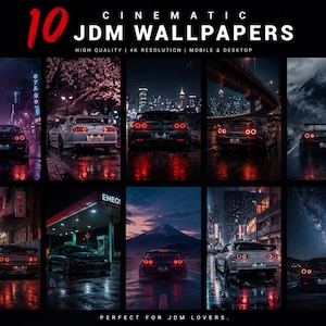 10 Cinematic JDM Wallpapers Pack | Supra RX7 Skyline S2000 | 4K Car Wallpapers | Japanese Car Aesthetic