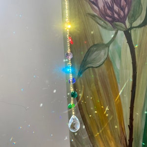 Suncatcher Window Decor Sun Catching Ornament, Window Hanging Home Office, Good Wibes Energy, Glass Crystal, Home Decor, Rainbow Chakra