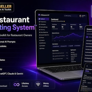 Restaurant AI Prompt Library | 500+ Professional Prompts | Restaurant Toolkit | Marketing, Menu, Customer Service & Operations