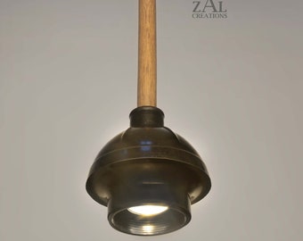 Pendant Light made from NEW Sink plunger - Drain Cleaner Tool