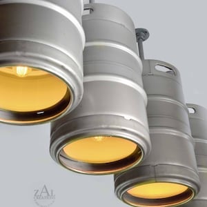 Beer Keg Light Keg Lighting Pendant Light Stainless Steel Etsy