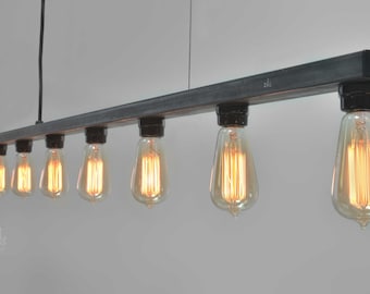 Linear pendant light. Strip light. Suspension light. 10-8-6-4  bulb. Industrial style. Edison.