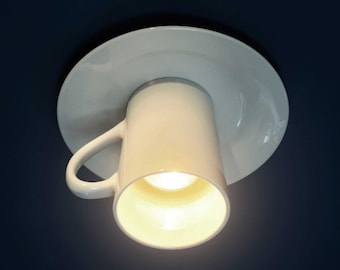 Ceiling light. Coffee Mug, Cup. Flush mount.