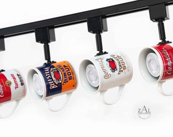 Campbell's Soup mugs. Track Light Fixture. 4 Track lights and Track. Spot light LED. Pop Art.