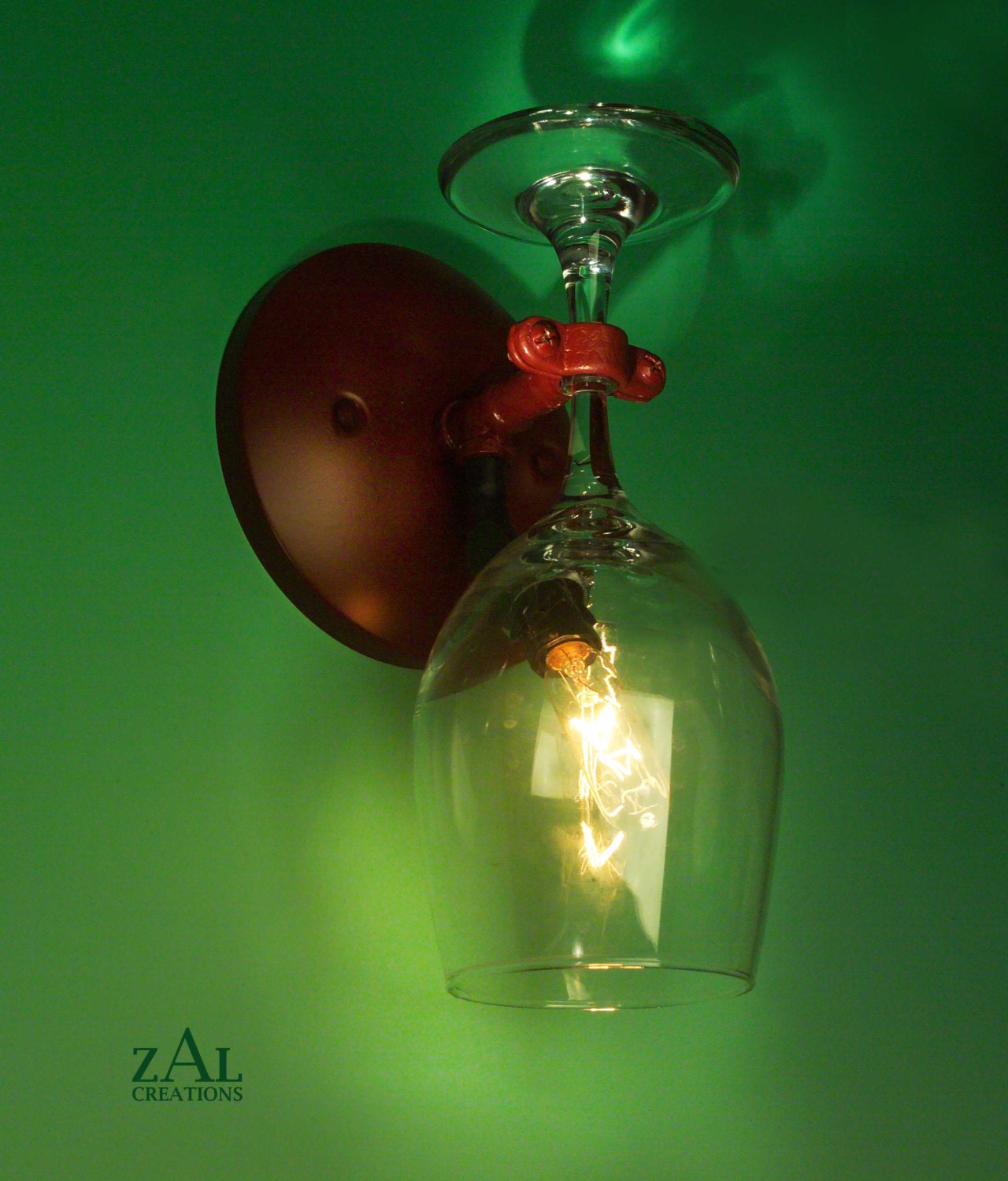 Sconce Wine glass Wall Light. Etsy