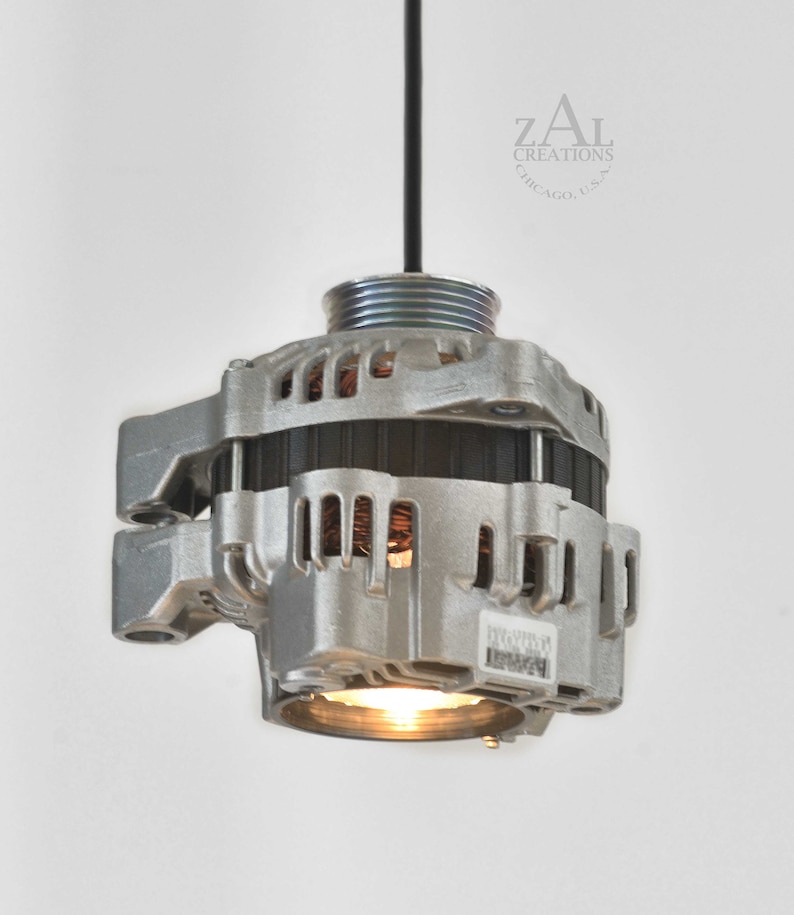 Alternator Pendant Light. Automotive Generator Lamp. Etsy Canada