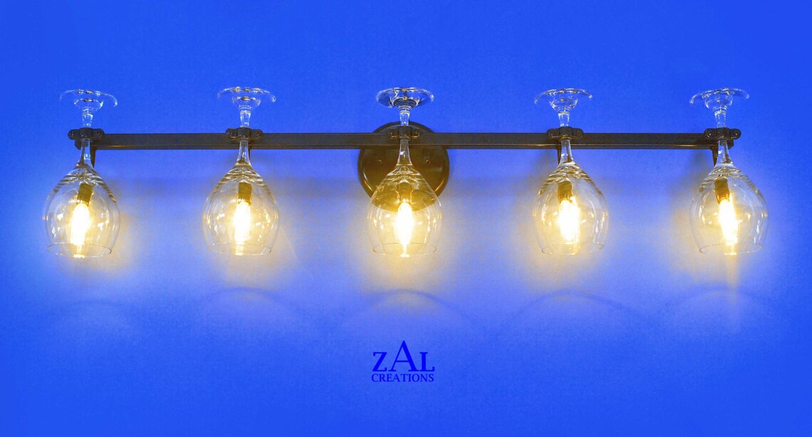 Vanity Light. Wine Glass. Wall Light. 3 Ft. Etsy