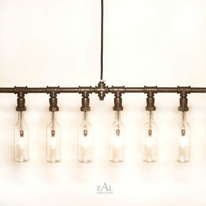 Pendant Light. Wine, Beer Bottles, Suspension Lamp. image 2