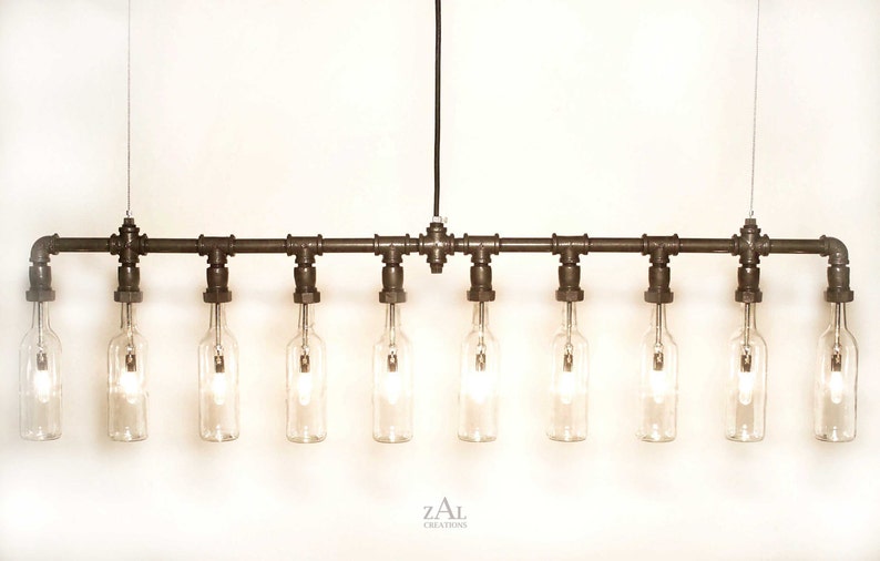 Pendant Light. Wine, Beer Bottles, Suspension Lamp. image 2