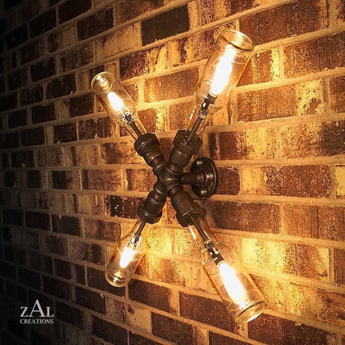 Wall Light Lamp Beer Bottles Plumbing Pipe Fittings Wall Light Lamp Beer Bottles Plumbing, Pipe Light Fixture Ceiling