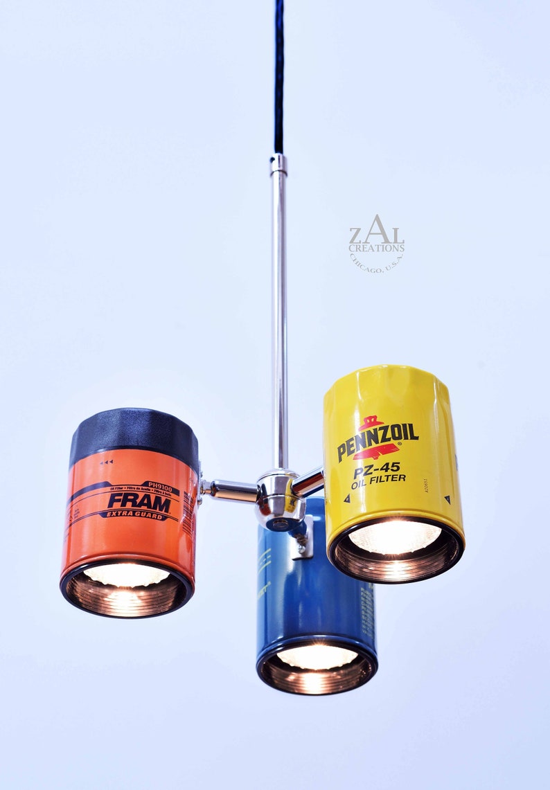 Automotive Oil filter Pendant Light. Chandelier. image 1