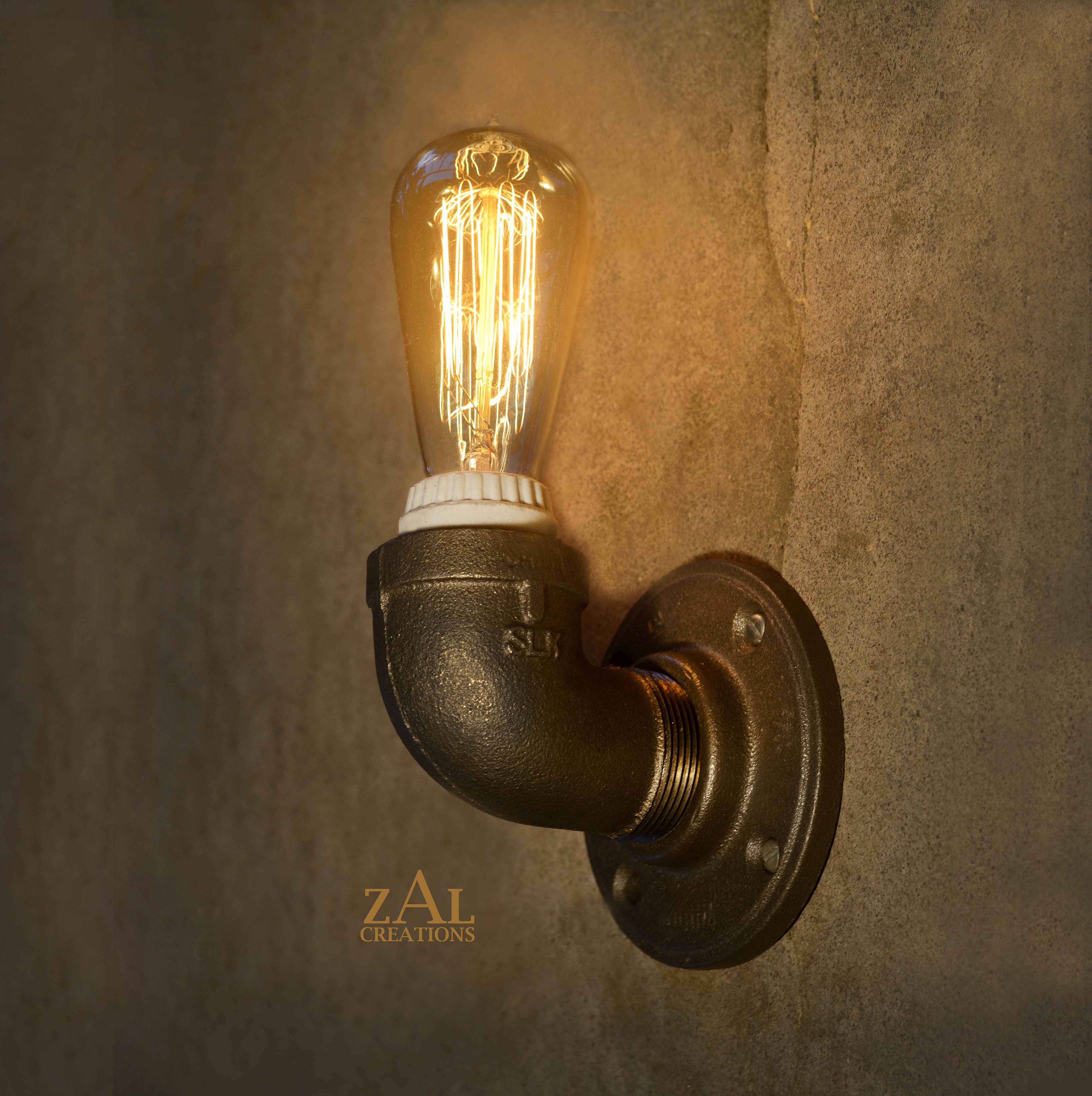 Wall Light. Sconce. Industrial. Steampunk. Edison. Single Bulb