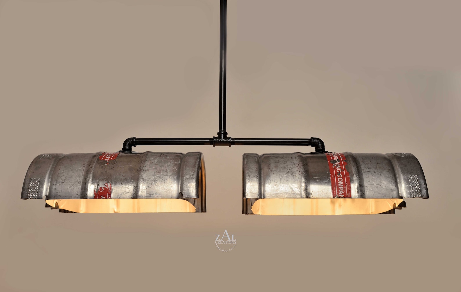 Beer Keg Light Keg Lighting Pendant Light. Stainless Steel Etsy