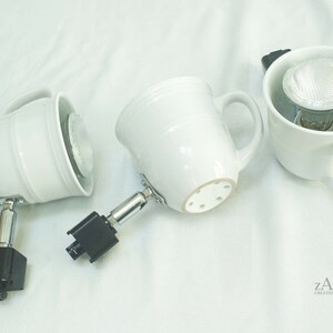 Track Lighting Fixture, Coffee mug, Tea cup. 3 Track lights & Track. image 2