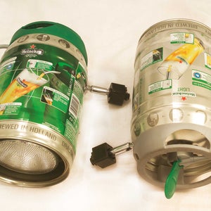 Giant Track lights made from Beer kegs. Beer cans. image 4