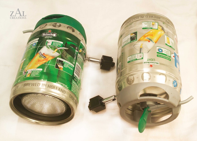 Giant Track lights made from Beer kegs. Beer cans. image 4