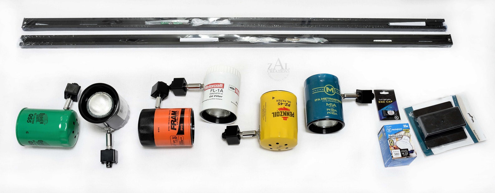 Oil Filter Track Lights and Track. Track Lighting Fixture. Various ...