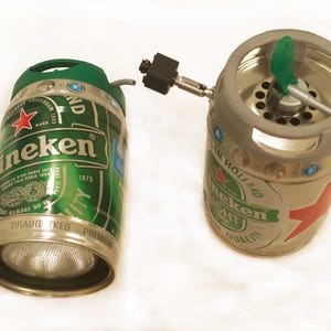 Giant Track lights made from Beer kegs. Beer cans. image 3