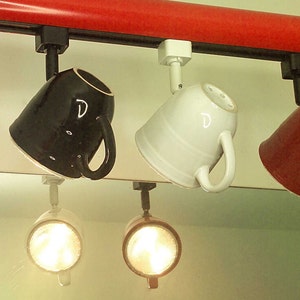 Track Lighting Fixture, Coffee mug, Tea cup. 3 Track lights & Track. image 3