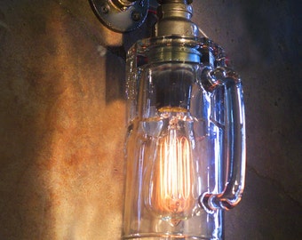 Sconce, Wall Light, Beer mug, Lamp. Edison.