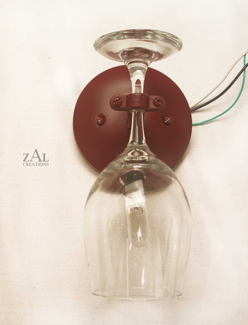 Sconce Wine glass Wall Light. Etsy