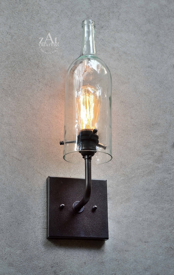 Wine bottle sale sconce