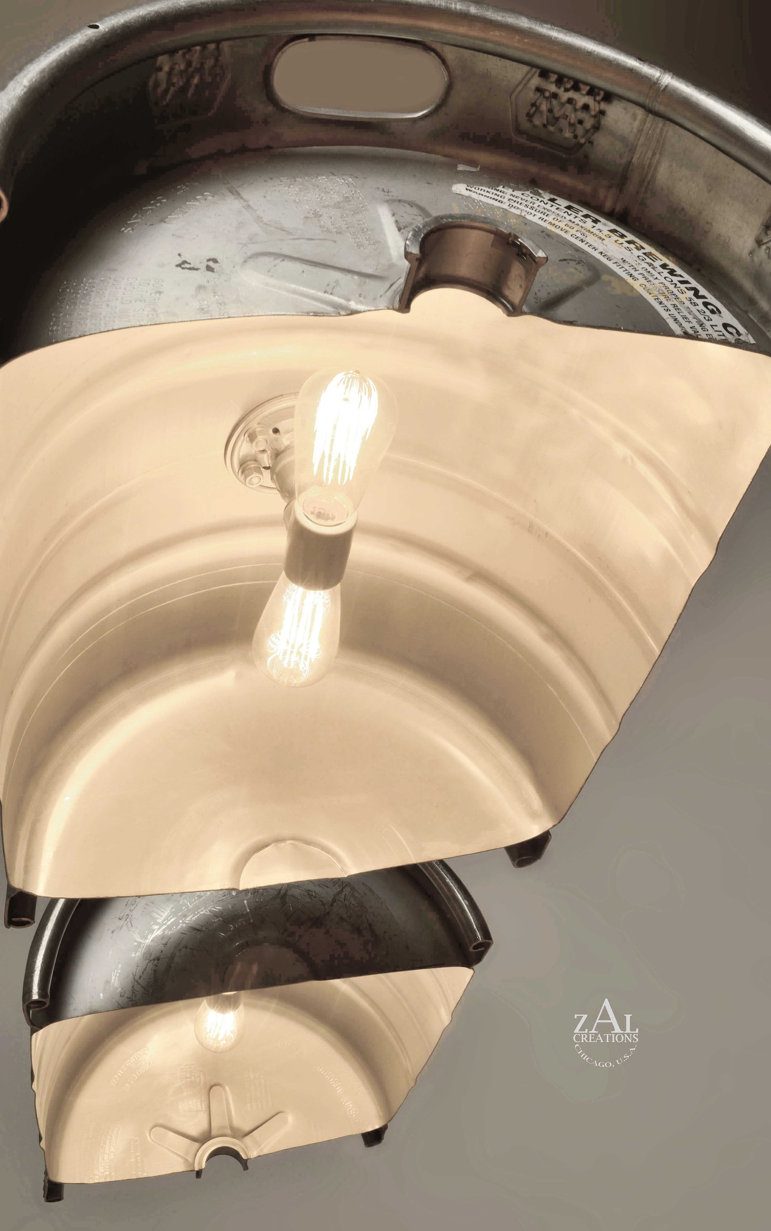 Beer Keg Light Keg Lighting Pendant Light. Stainless Steel Etsy Canada