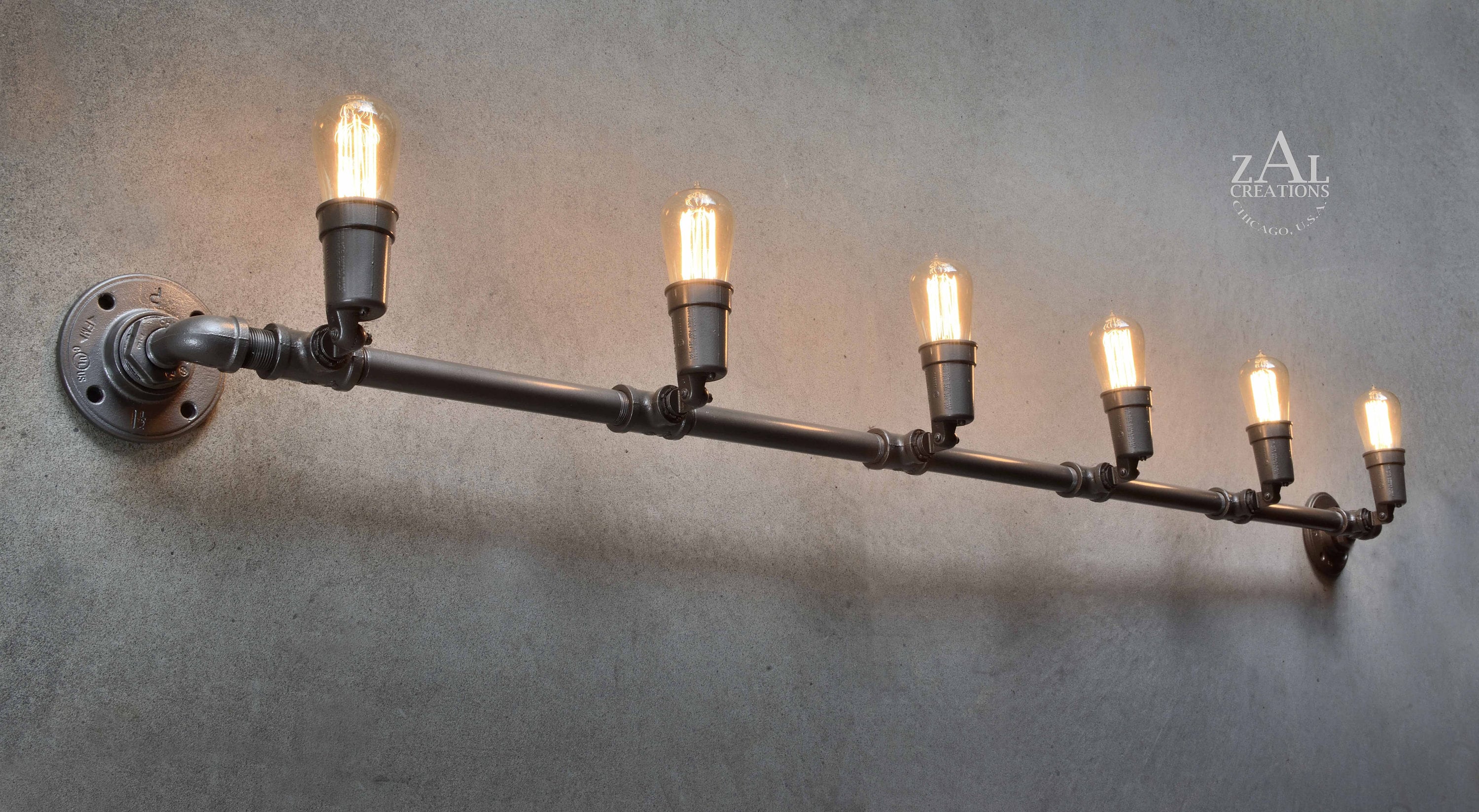 Track Lighting Adjustable Industrial Style Wall Light Etsy India