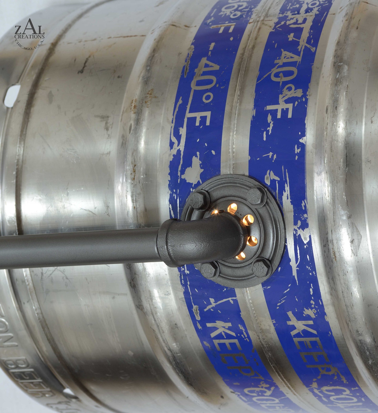 Beer Keg Light Keg Lighting Pendant Light. Stainless Steel Etsy