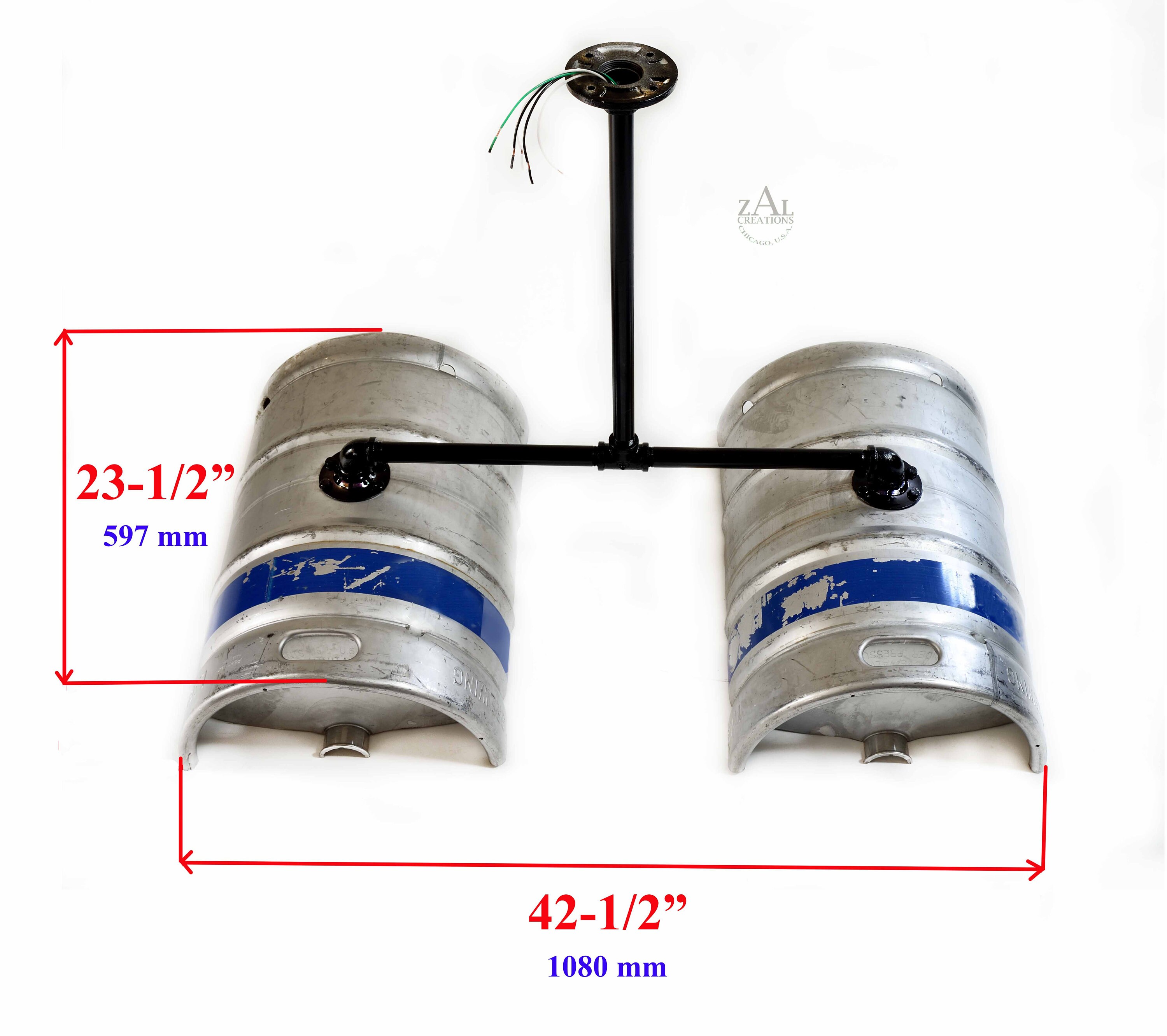 Beer Keg Light Keg lighting Pendant light. Stainless steel Etsy