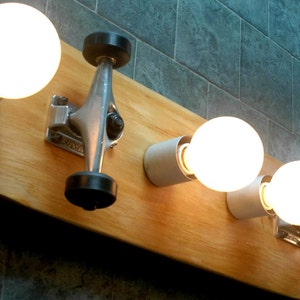 Vanity Light, Skateboard, Bathroom Light Fixture. Wall Light. Skateboarding. image 2