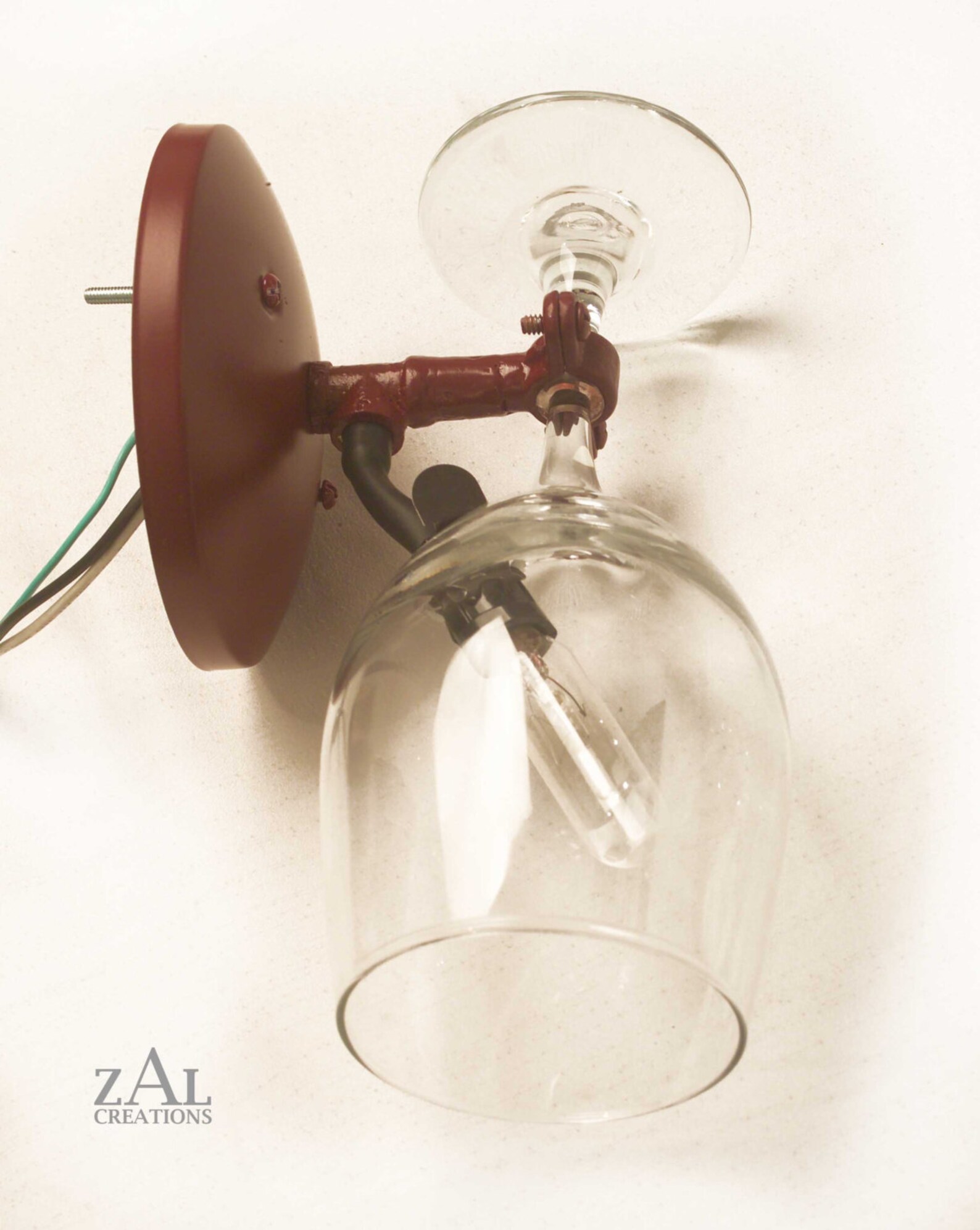 Sconce Wine Glass Wall Light. Etsy