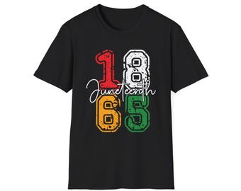 Juneteenth 1865 Retro Freiheit T-Shirt in Rot/Weiß/Grün