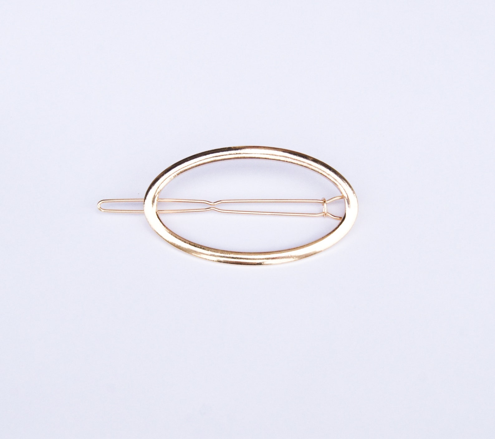 Oval Hair Barrette Gold Hair Barrette Gold Hair Clip Etsy