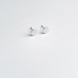 Silver Stud Earrings Circles
